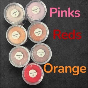 Vibrant Nail Powder Set - Pink, Red, Orange